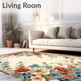 Blossom Cascade with Artistic Petal Swirls and Dynamic Modern Floral(Beige)