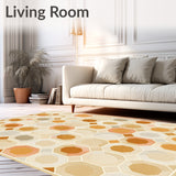 Geometric Beige Modern Area Underfoot(Beige)