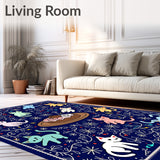 Sparkling Mischievous Pet Supper Scene Jolly Vacation Accessory(Blue)