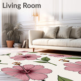 Botanical Print with Layered Hibiscus Illustrations (Pink)