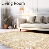 Boho Style Rug Tan Jute Carpet(Beige)