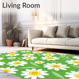 Blossoming Garden Daisy Meadow Rural Countryside Arrangement(Green)
