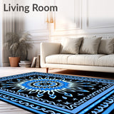 Boho Mosaic Starburst with Flourish Border(Black)