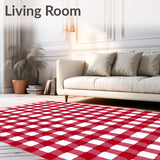 Festive Buffalo Check Welcome with Holiday Checkered Design(Red)