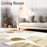 Abstract Retro With Non Slip Backing(Beige)