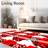 Festive Tartan with Distinctive Alternating Blocks and Accents(Red)