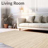 Desert Dune Area Beige Abstract Textured Sisal Look(Beige)