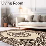 Retro Botanical Arabesque with Intricate Floral Flourish(Beige)