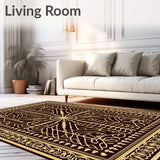 Dynasty Inspired With Ornate Interlocking Motifs(Brown)