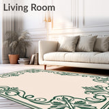 Floral Damask with Anti Slip Rubber Foundation(Ivory)