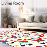 Dancing Snowmen Celebration with Playful Holiday Spirit(Red)