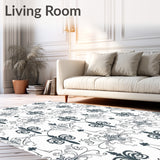 Distressed Fleur de with Classic Floral Lace (Black) - ODIKA