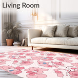 Abstract Floral Motifs with Delicate Petal Outlines and Whispery(Pink)