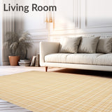 Nepenthe Beige Checked Woven Design Interior Accent(Beige)
