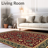 Vintage Paisley Swirl Design with Traditional Teardrop(Burgundy)