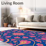 Paisley Teardrop Cluster with Vintage Scroll Embellishments (Blue) - ODIKA