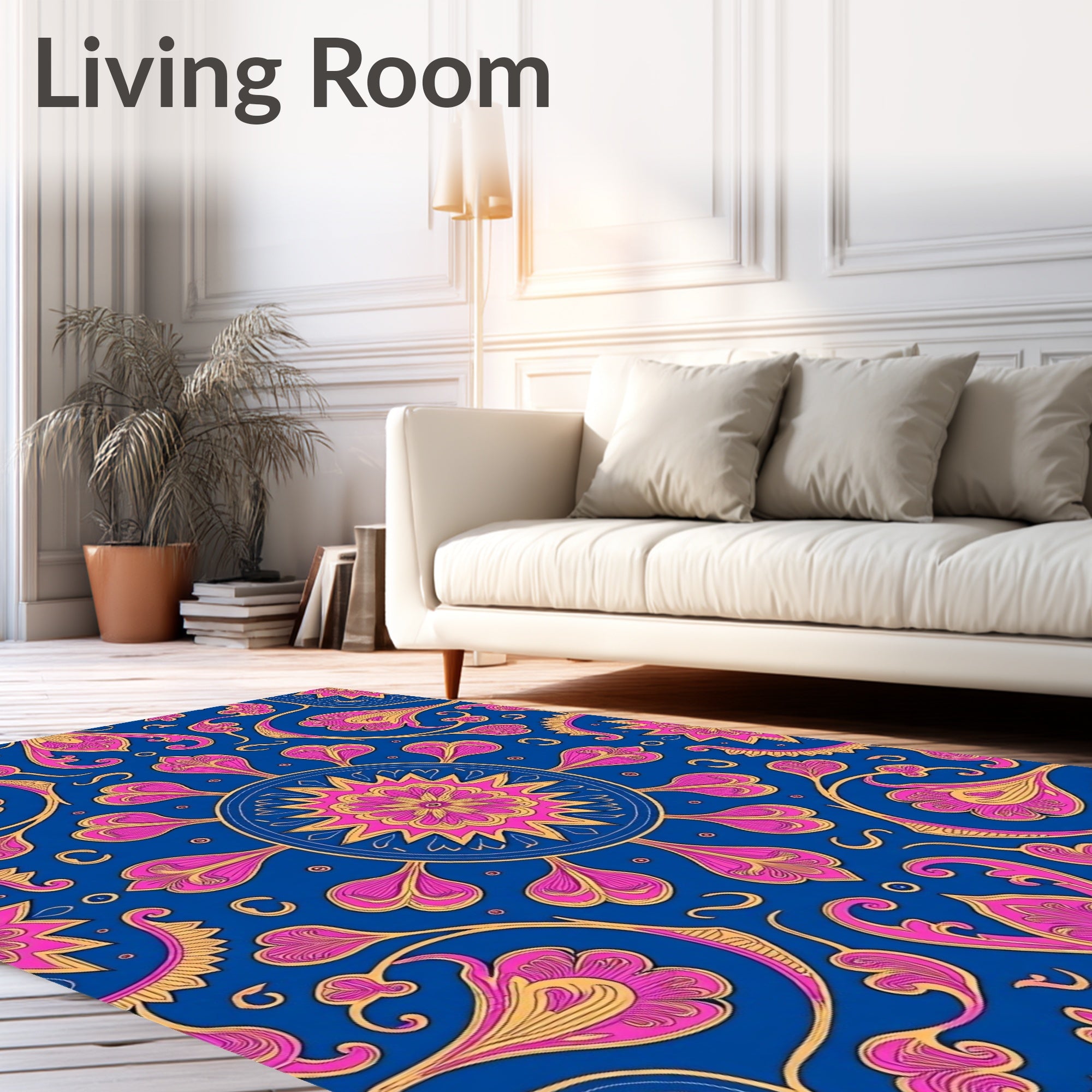 Paisley Teardrop Cluster with Vintage Scroll Embellishments (Blue) - ODIKA