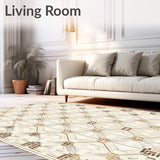 Chic Geometric Design Area with Modern Beige and Accents(Beige)