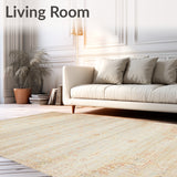 Vintage Inspired Area Beige Woven(Beige)