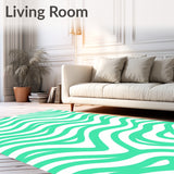 Abstract Wave Swirl Design with Flowing Contemporary Art(Green)