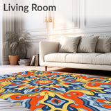 Abstract Kaleidoscope Design with Swirling(Orange)