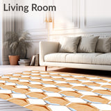 Hexagonal Honeycomb with Contemporary Edge(Beige)