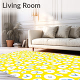 Arctic Bloom Interlocking Petal Mosaic Artistic Modern(Yellow)