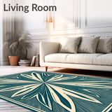 Art Sunburst with Radiating Fan Motif Design(Teal)
