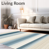 Cordural Stripe Harmony Area with Linear Motif and Subtle Contrast Design(Blue)