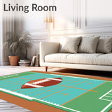 Gridiron Yard Lines Football Oval(Green)