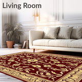 Victorian Acorn Motif with Stylized Oak Leaf Scrollwork Design(Brown)