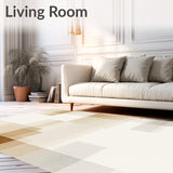 Abstract Horizon Beige Modern Artistic Floor Covering(Beige)