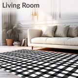 Checkerboard Kitchen Mat(Black)