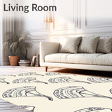 Fan Shaped Interlocking Mosaic with Art Flair(Beige)