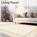 Chic Vintage Inspired Area Runner with Unique Design Elements(Beige)
