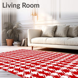 Classic Buffalo Check Design Featuring Crisp Contrasting Lines(Red)