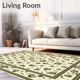 Vintage Inspired Olive Runner with Classic Ornamental(Beige)