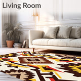 Abstract Scatter with Earthy Tone Aztec Inspired Graphics(Brown)
