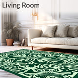 Ethereal Leaf Damask Trellis Nouveau Arrangement (Green)