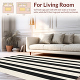 Bold Parallel Lines Contemporary Stripe Aesthetic(Black)