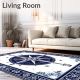 Beachy Compass Rug(Blue)
