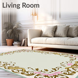 Chateau Inspired Rococo Vinework With Delicate Blossom Trails(Brown)