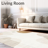 Abstract Creamy Beige Runner for Home Absorbent Kitchen Floor(Beige)