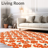 Boho Inspired Interlocking Petal Motif With Vintage Appeal (Orange) - ODIKA