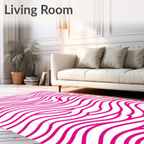 Dynamic Wave Stripes with Layered Tones and Rhythmic Movement (Pink) - ODIKA