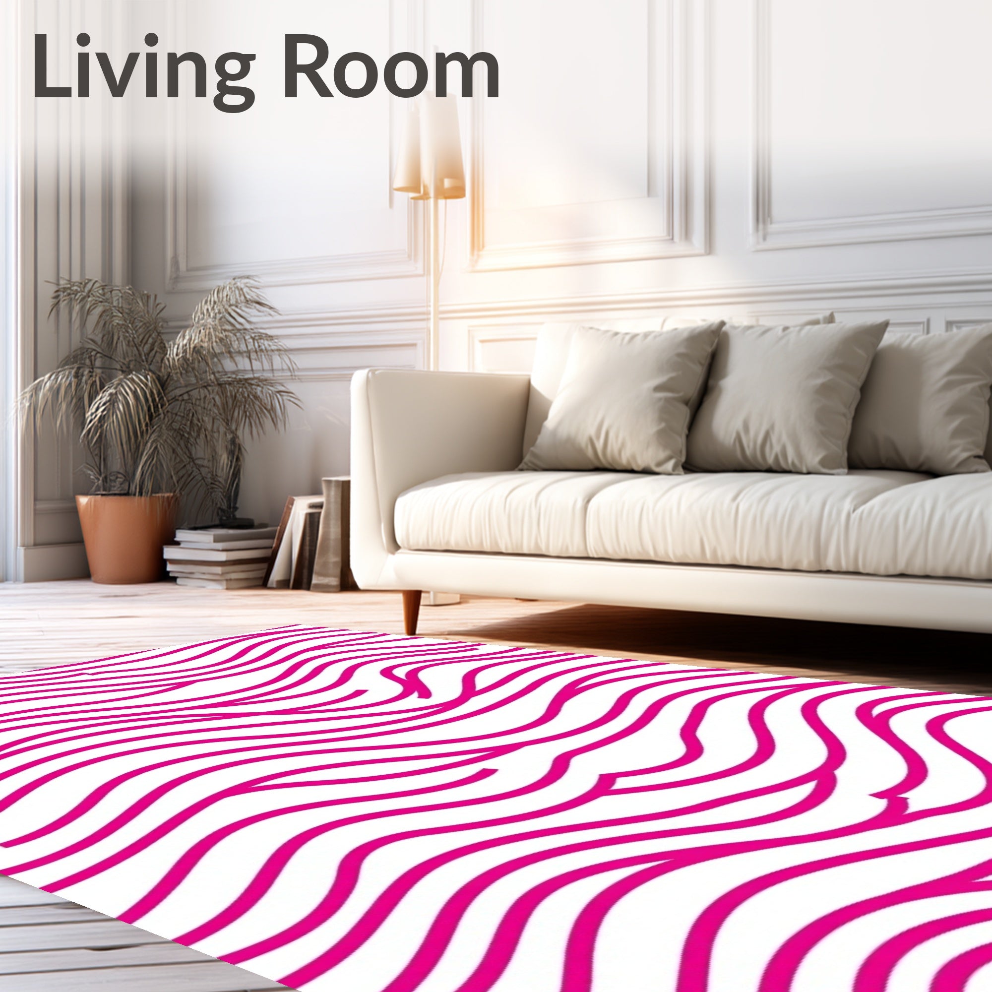 Dynamic Wave Stripes with Layered Tones and Rhythmic Movement (Pink) - ODIKA