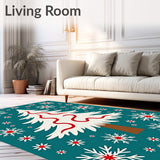 Enchanted Winter Fir Decoration Accent Magical Snow(Teal)