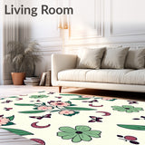 Lunar Bloom Moth And Mushroom Interlocking Botanical(Ivory)