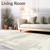 Beige Indoor Geo Lines Area(Beige)