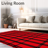 Joyful Gingham Hearth Welcoming Seasonal Accent(Red)